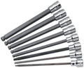 SK Hand Tool 8 PC 3/8" DR MET LNG BL HEX Set (SKT-19748)