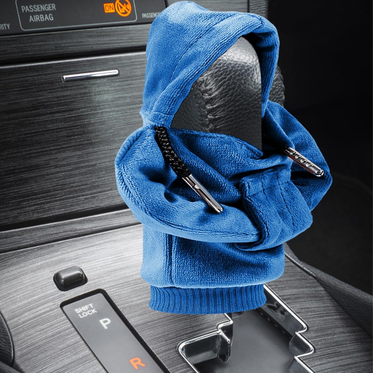 ZHSMS Gear Shift Cover, Universal Shift Knob Cover, Funny Sweater Hoodie for Gearshift, 4.7 Inch Car Shifter Stick Protector Decoration(Dark Blue)