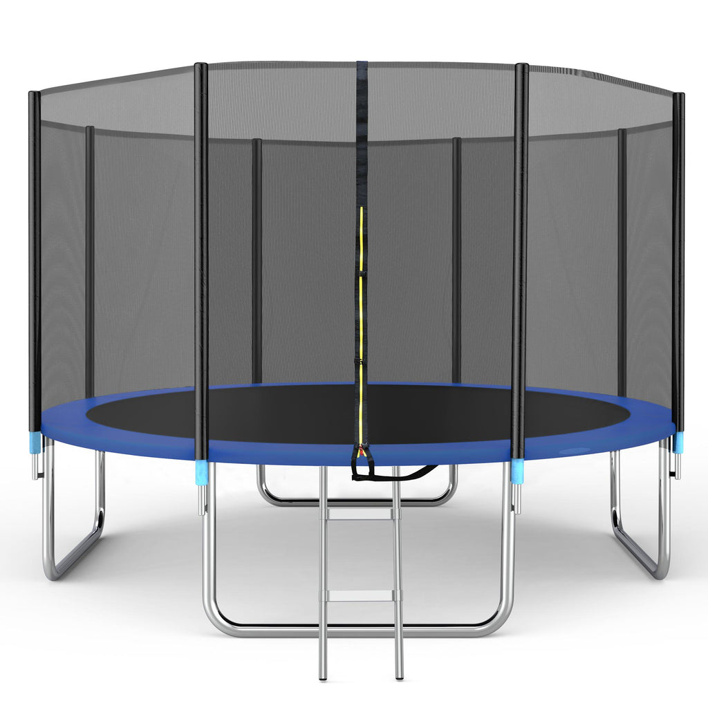 Famistar 14FT Trampoline with Safety Enclosure Net, ASTM Approved Jump Recreational Trampoline, Combo Bounce Outdoor Backyard Trampoline for Kids Adults Family (Up to 4-5 Kids)