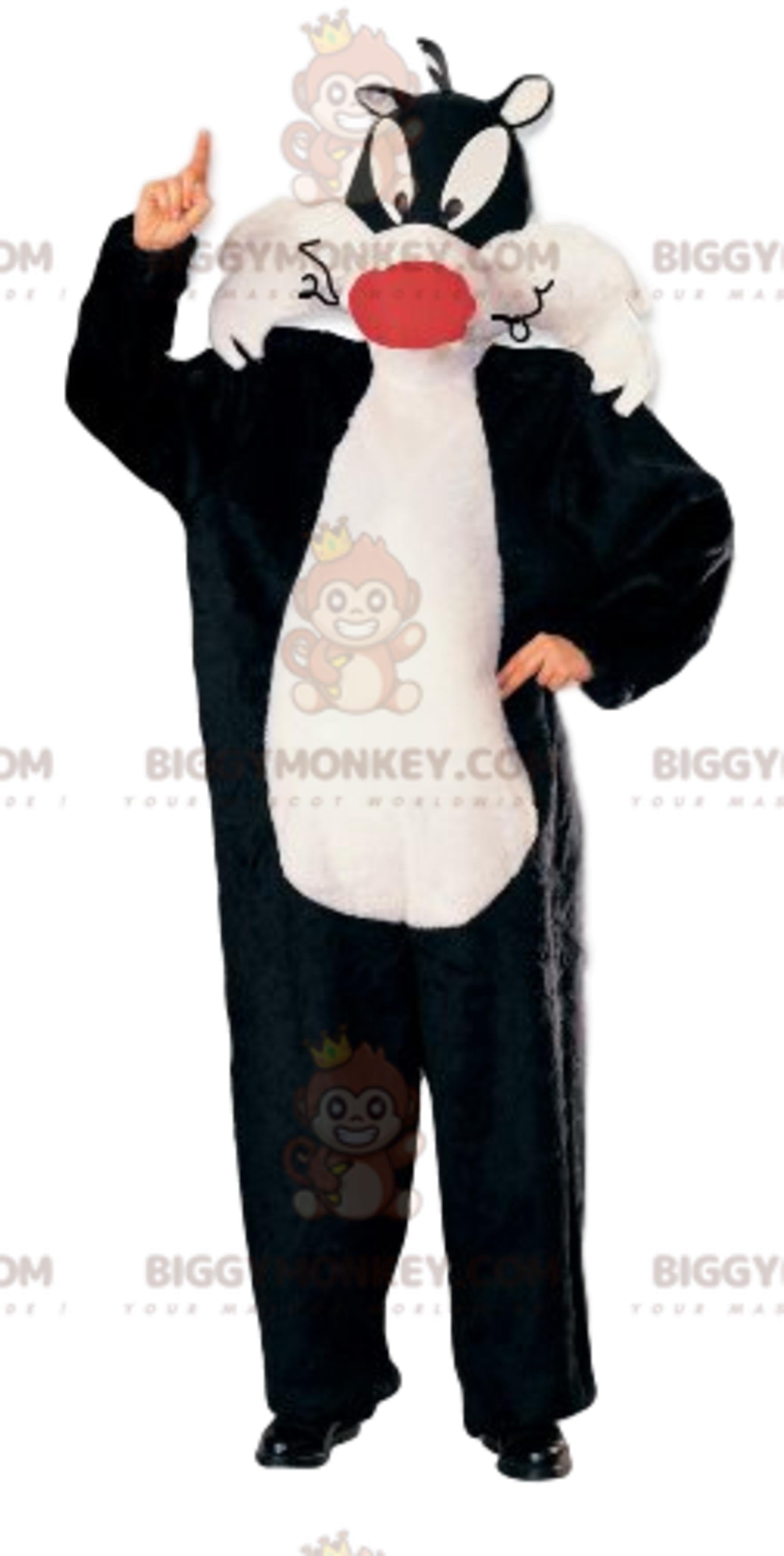 BIGGYMONKEYmascot costume of Sylvester, cartoon character Tweety & Sylvester