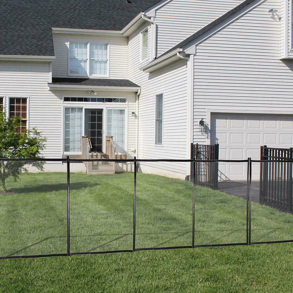 4x12 Ft Outdoor Pool Fence with Section Kit Removable Mesh Barrier for Pools