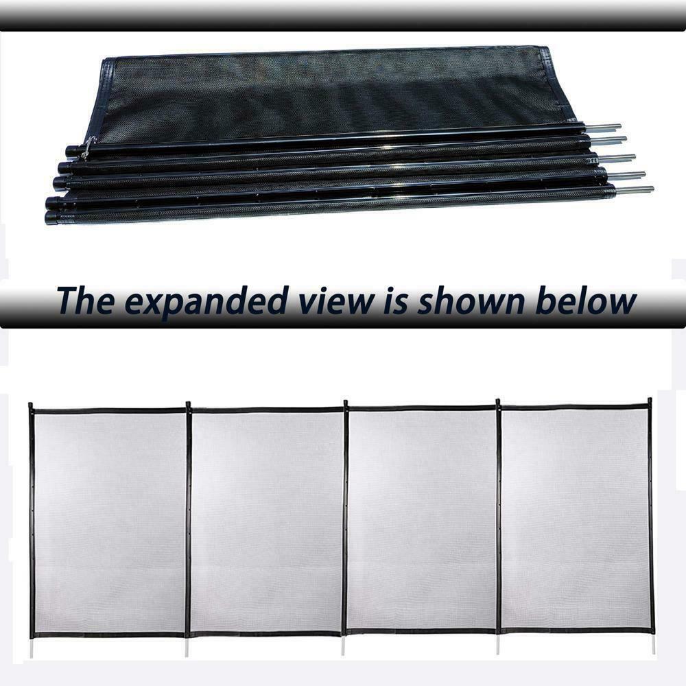 4x12 Ft Outdoor Pool Fence with Section Kit Removable Mesh Barrier for Pools