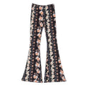 tribal african print flare pants