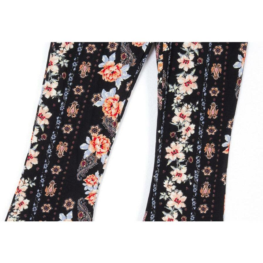 tribal african print flare pants