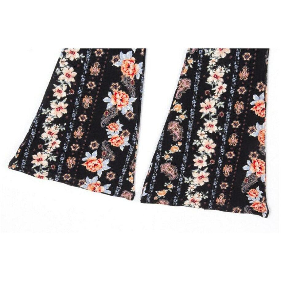 tribal african print flare pants