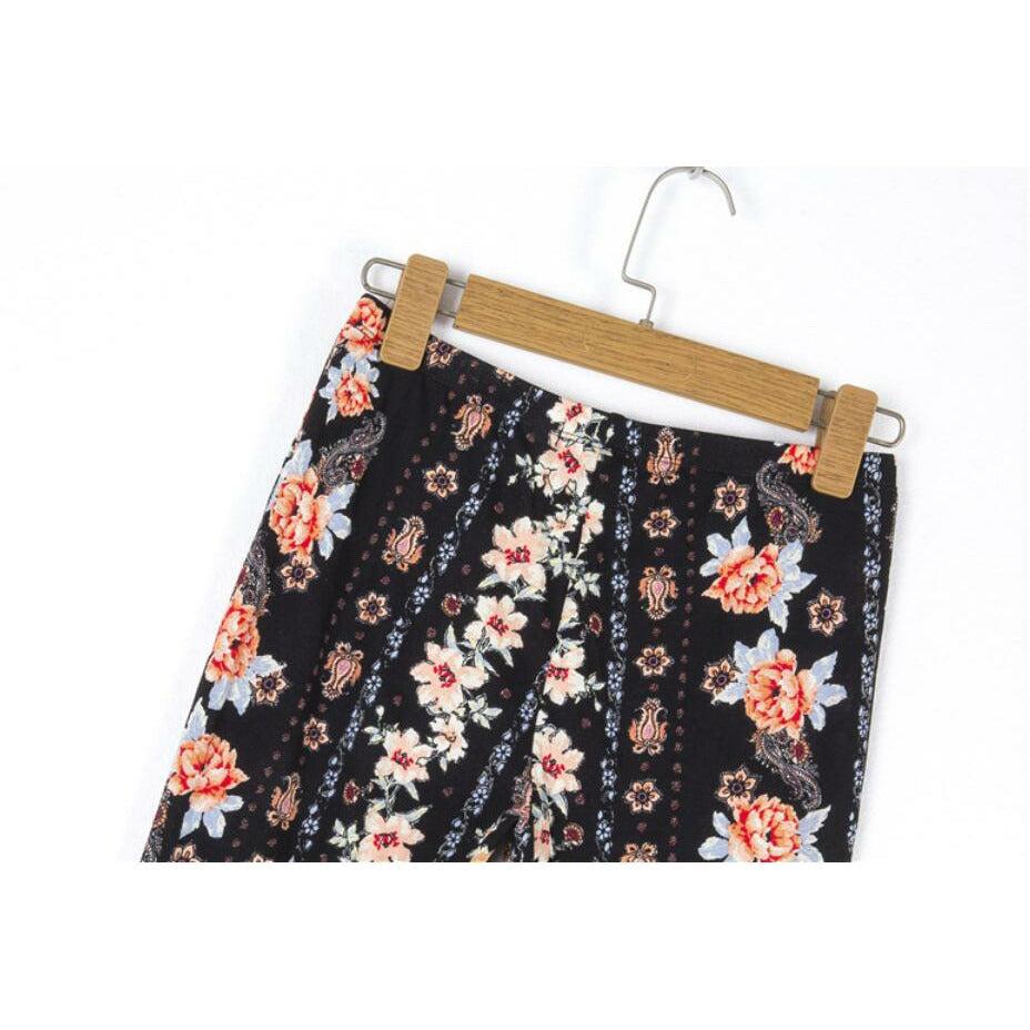 tribal african print flare pants