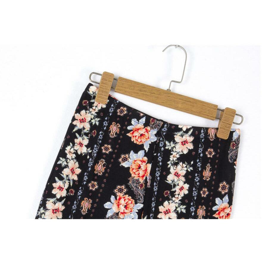 tribal african print flare pants
