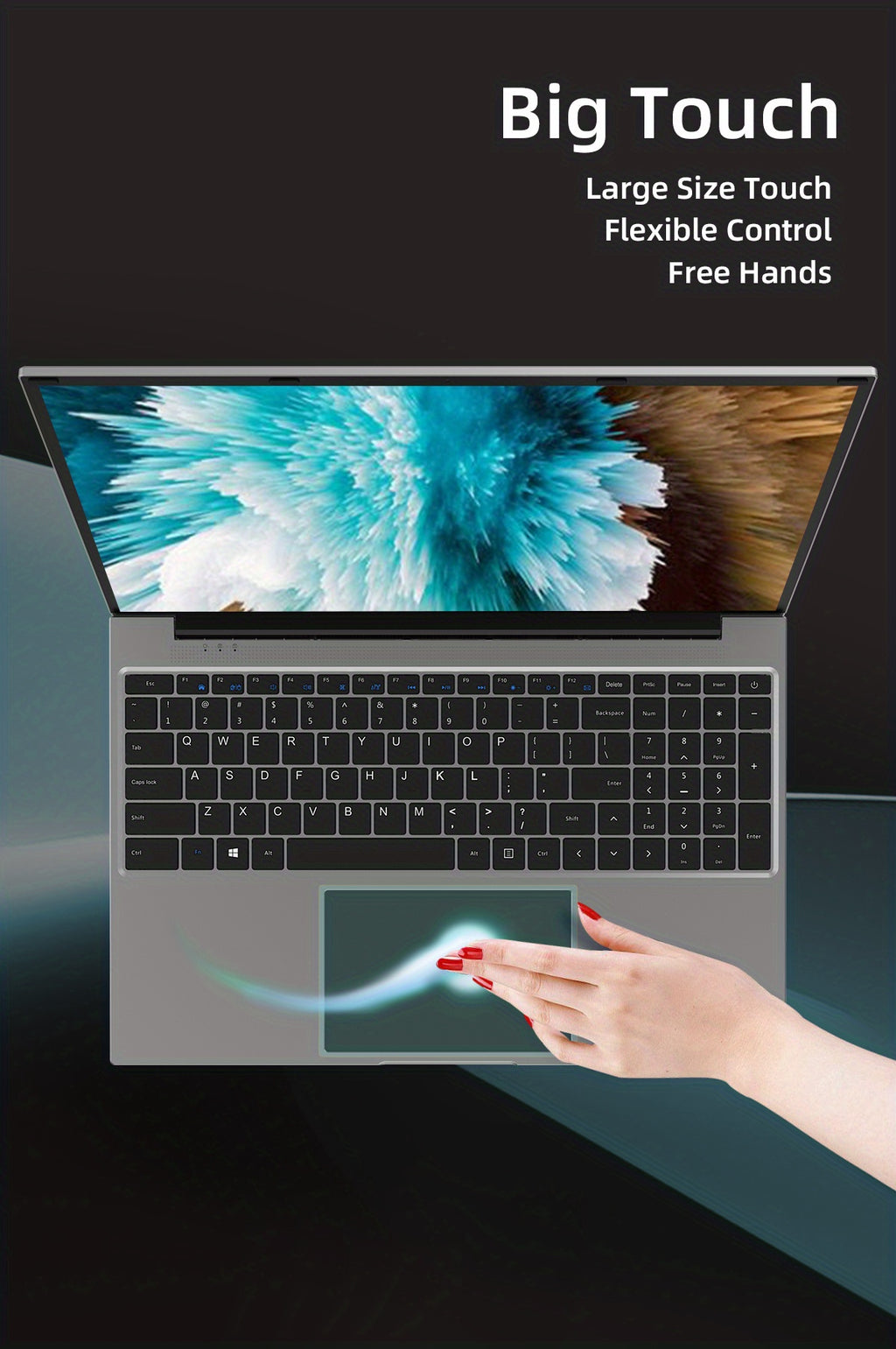 Jumper Laptop 16 Inch FHD Display, Intel Celeron Quad Core CPU, 4GB DDR4 128GB Storage, For Windows 11 Laptop Computer With Office 365 1-Year Subscription Included, 2 Stereo Speakers