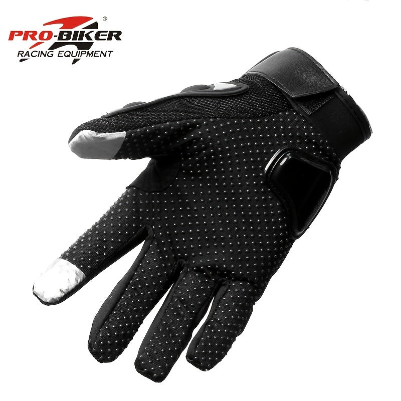 1 Pair Riding Tribe Touch Screen Motorcycle Gloves, Full Finger Hard Knuckle Safety Gloves Motos Luvas Motocross Protective Gear Racing Gloves
