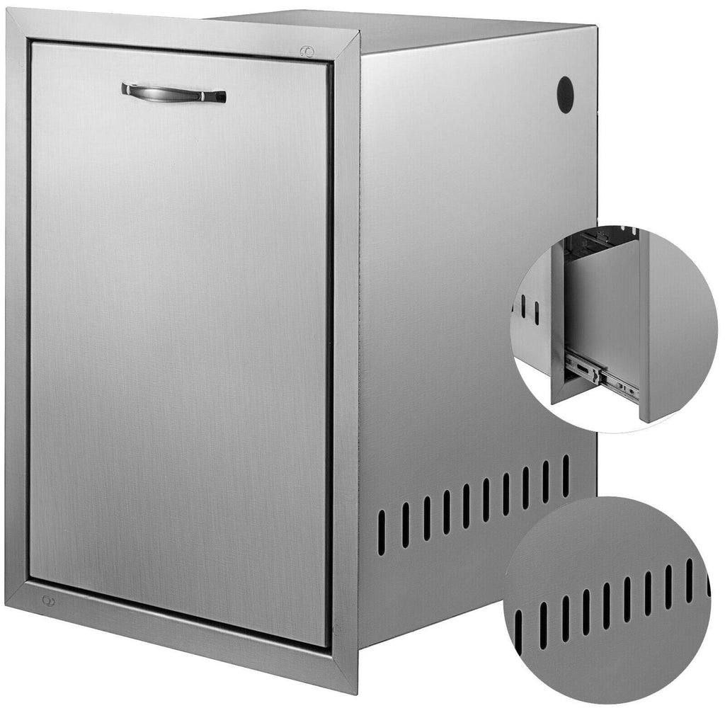 BBQ Island Slide Out Trash Propane StoraDrawer  Steel 16"x22"