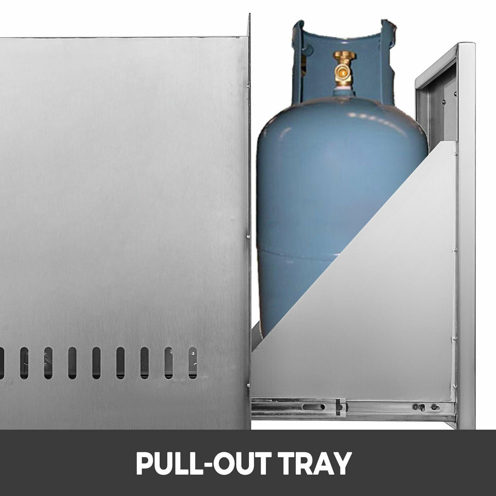 BBQ Island Slide Out Trash Propane StoraDrawer  Steel 16"x22"