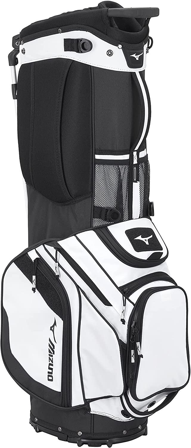 Mizuno BR-DX 14-Way Hybrid Golf Stand Bag | 14 Way Top Cuff | Full Length Dividers| Dual Shoulder Straps | Full Length Stand Legs | LarInsulated Cooler
