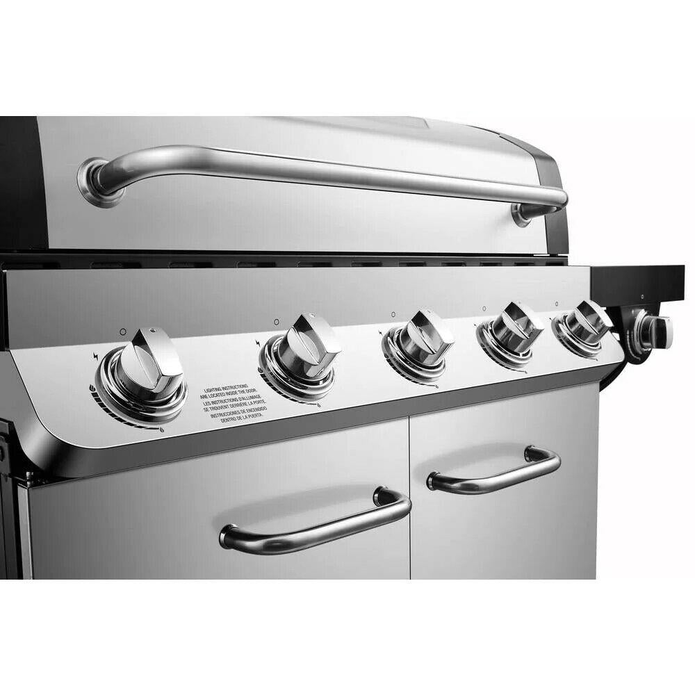 Natural Gas Grill - Side Burner Premier 5-Burner  Steel