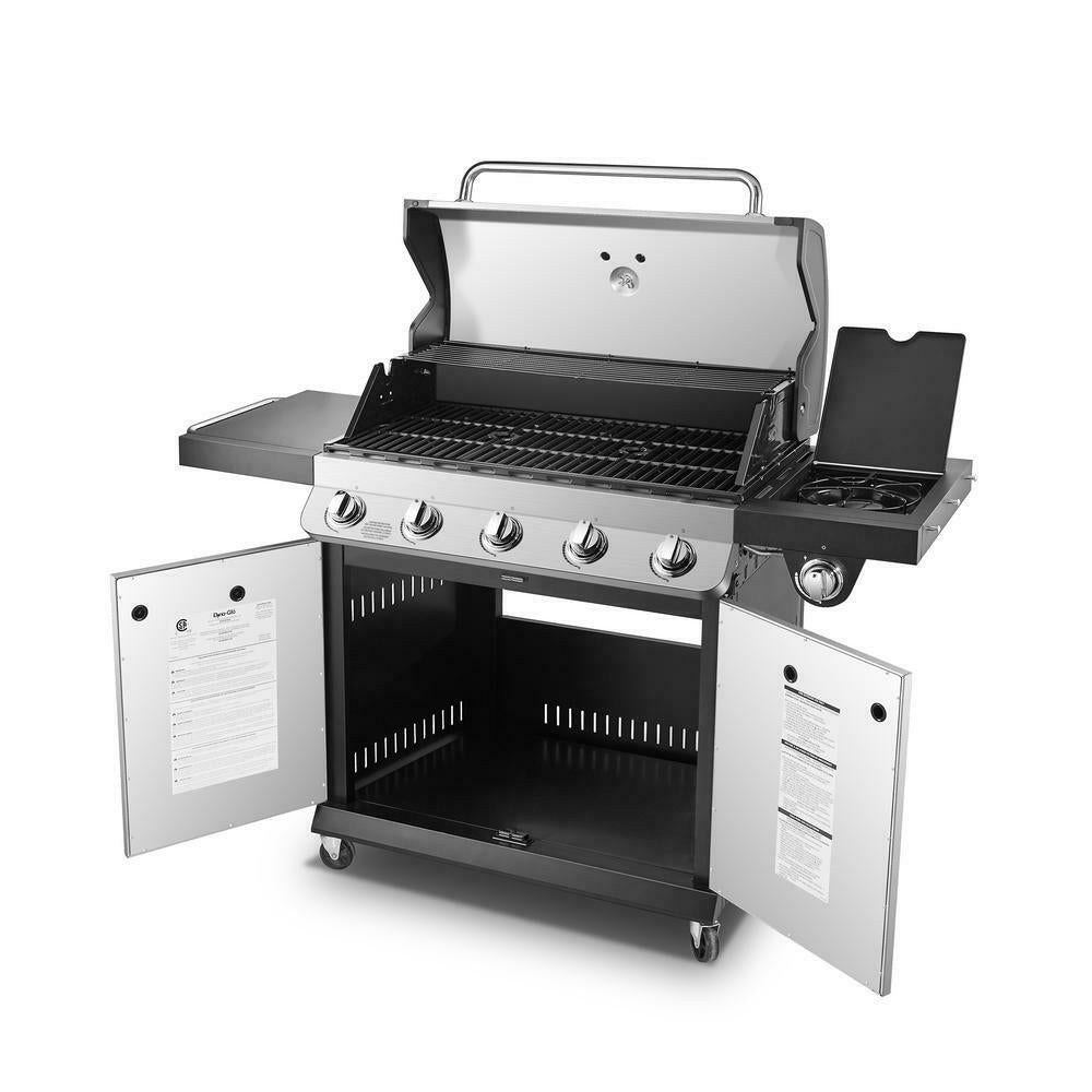 Natural Gas Grill - Side Burner Premier 5-Burner  Steel
