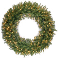 National Tree Company Metal Prelit Full Wreath, (Green)