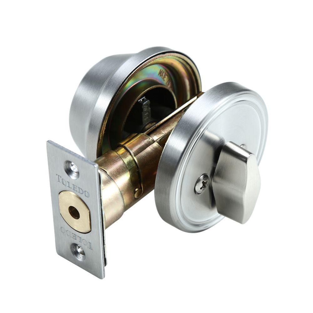 Single Cylinder Satin -Steel Deadbolt