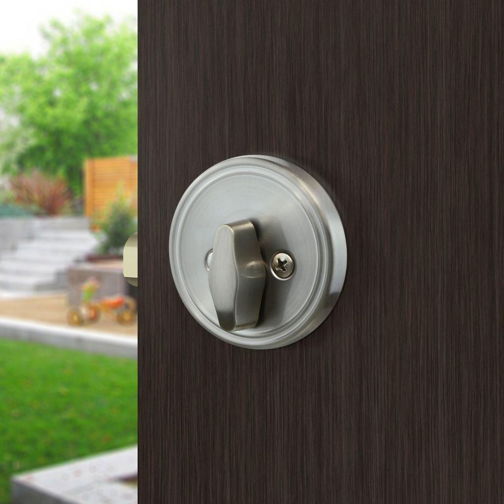 Single Cylinder Satin -Steel Deadbolt