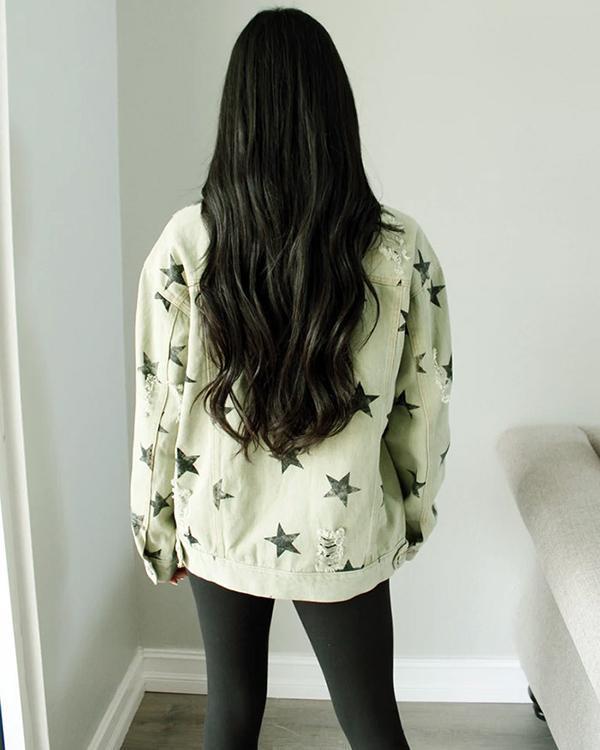 ripped star loose jacket