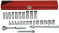 Wright Tool 377 3/8" Drive 6 Point Standard and Deep Socket Set (27-Piece)