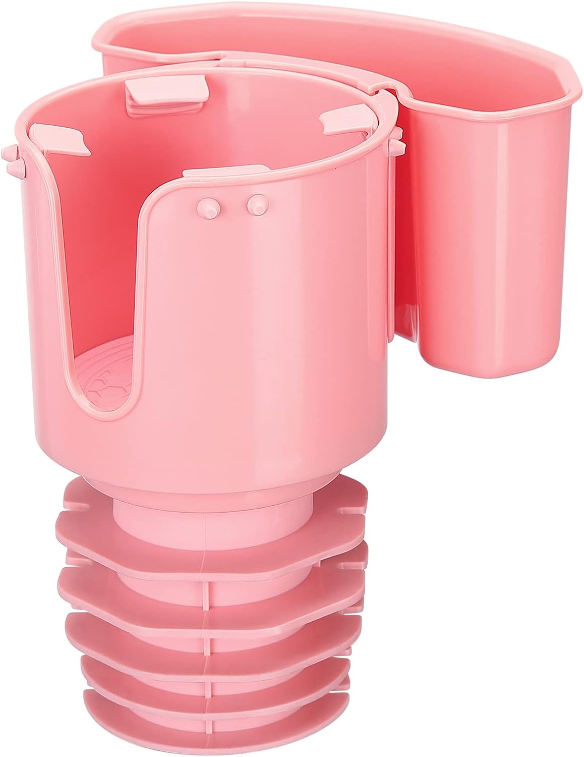 JoyTutus Cup Holder with Storage Box, Cup Holder Expander for Car, Large Car Cup Holder Adapt Most Regular Cup Holder 18-40oz, with Attached Organizer, Pink