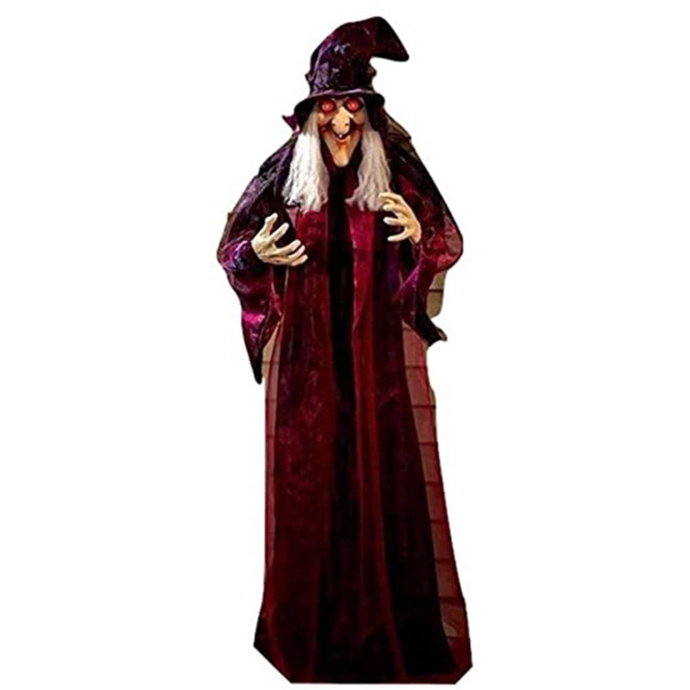Liveday TalWitch Halloween Haunted House Prop Decor Sound Control Toy Ghost Festival Bar Horror Electric Luminous Hanging New