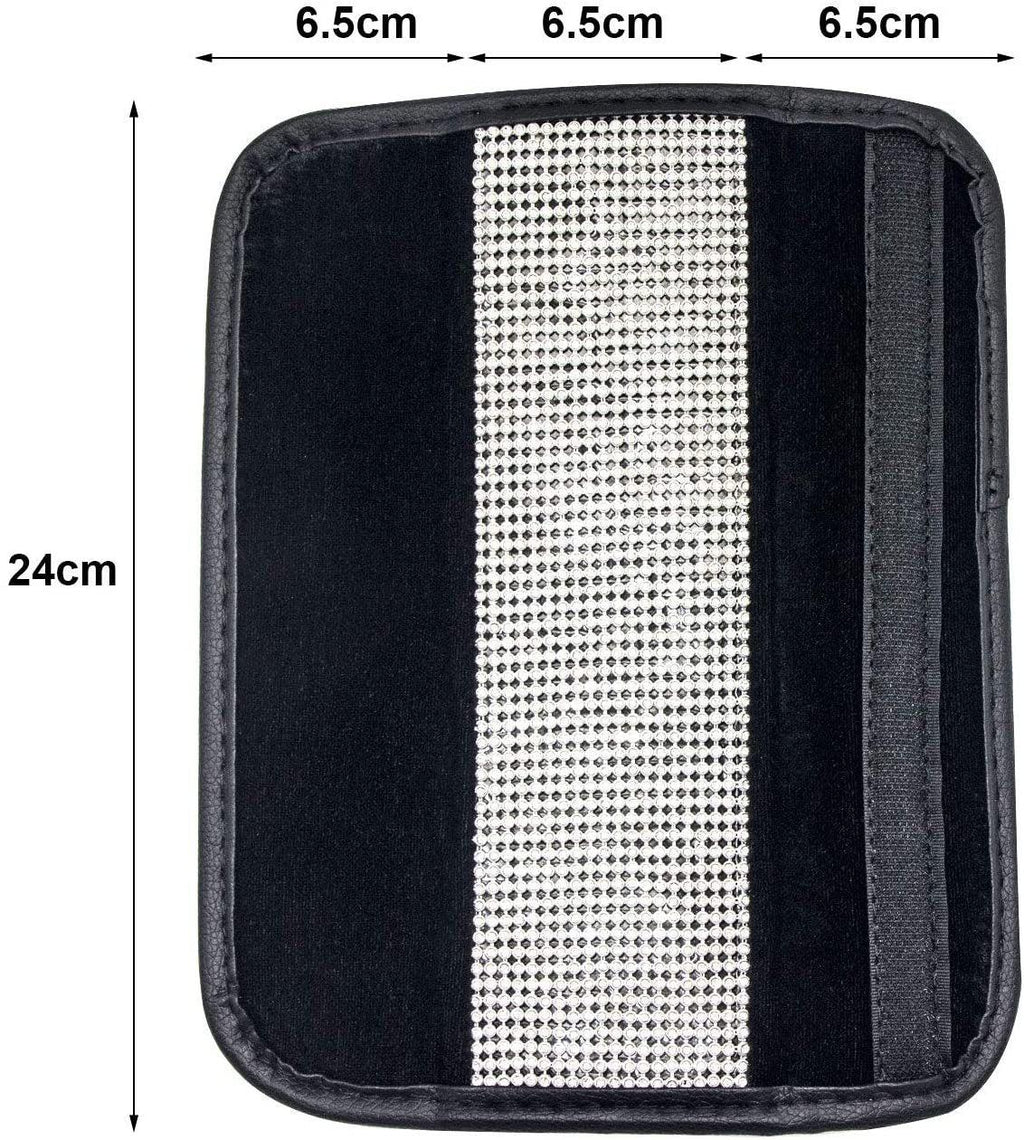 Car Seat Shoulder Pad Soft Cushion PU Leather Trim Crystal Bling Belt