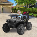 12V Kids Ride On Truck Car Toys, Power Wheel Car with Parent Remote for Kids 4-8, Two Seater Ride On Cars for Kids Black