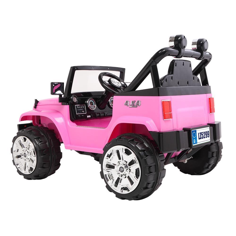 UBesGoo Ride-On Car Electric Car with 12V 7AH Battery Children Car Small Jeep Dual Drive and 2.4G Remote Control Pink