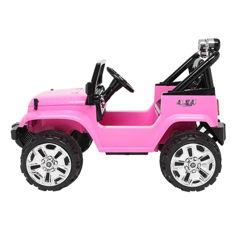 UBesGoo Ride-On Car Electric Car with 12V 7AH Battery Children Car Small Jeep Dual Drive and 2.4G Remote Control Pink