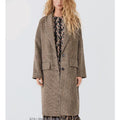 turn-down collar spring coat