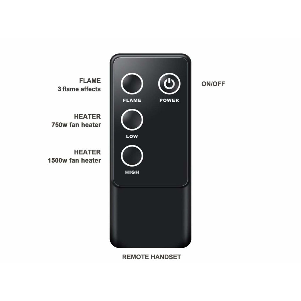 PuraFlame 33 Inches  Electric Fireplace Insert with Fire Crackling Sound Remote Control 750/1500W Black