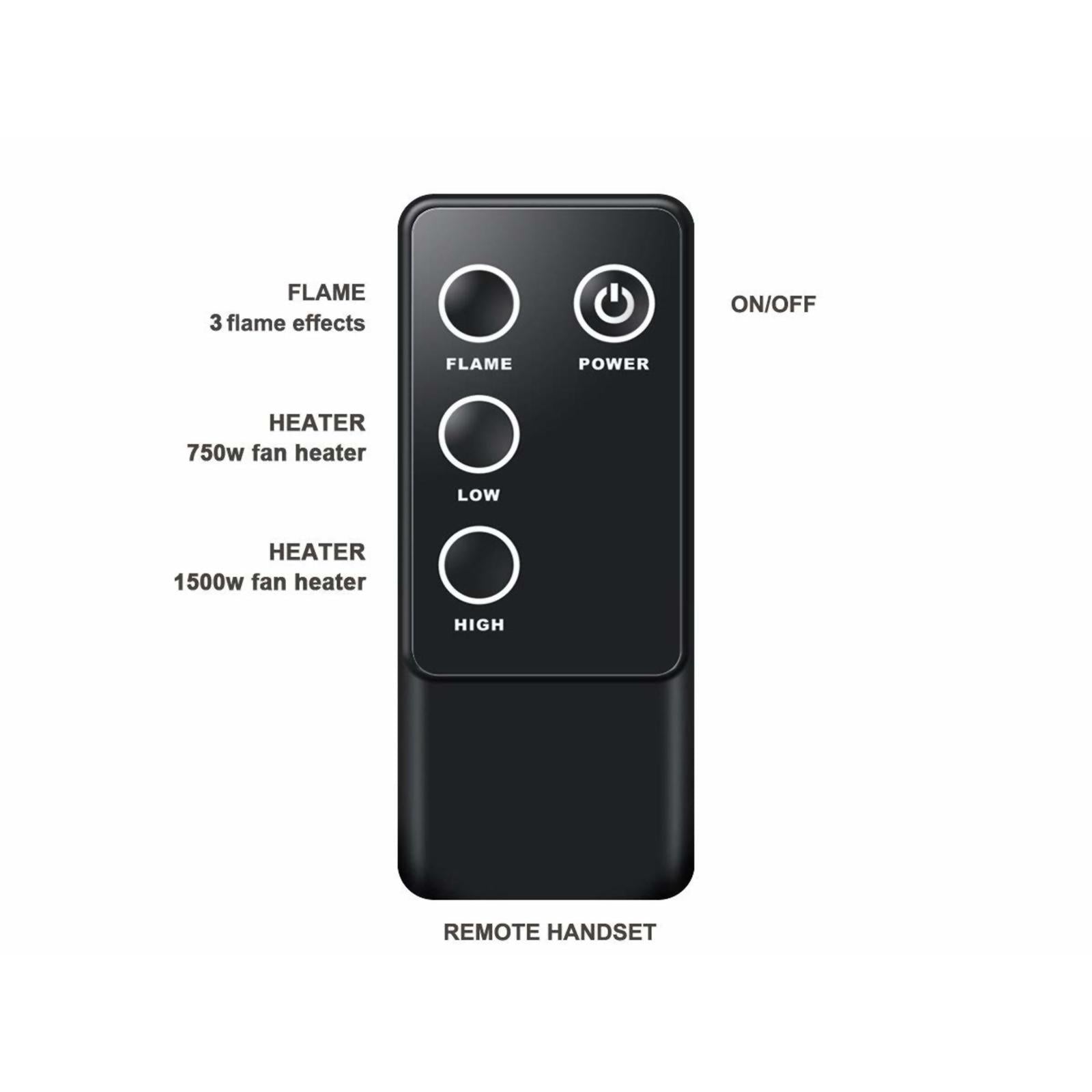 PuraFlame 33 Inches  Electric Fireplace Insert with Fire Crackling Sound Remote Control 750/1500W Black