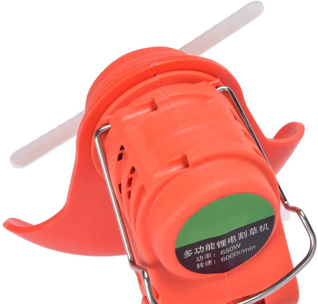 SALUTUY Lawn Trimmer, Grass Trimmer 4000mAh 12V Lithium Battery for Mowing Grass for Shrubs for Straw(100-240V, Transparency)