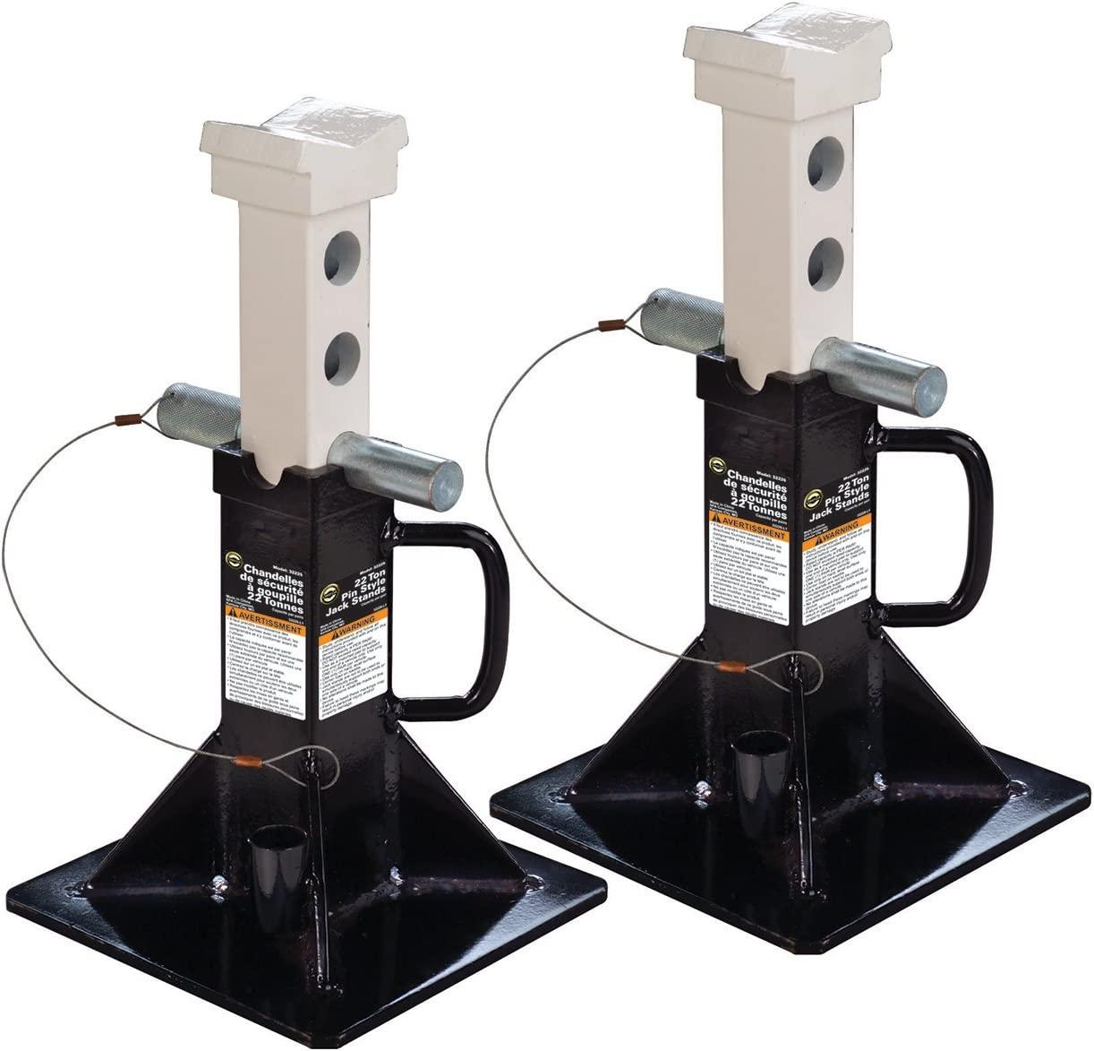 Omega 32225B Black Heavy Duty Jack Stand - 22 Ton Capacity