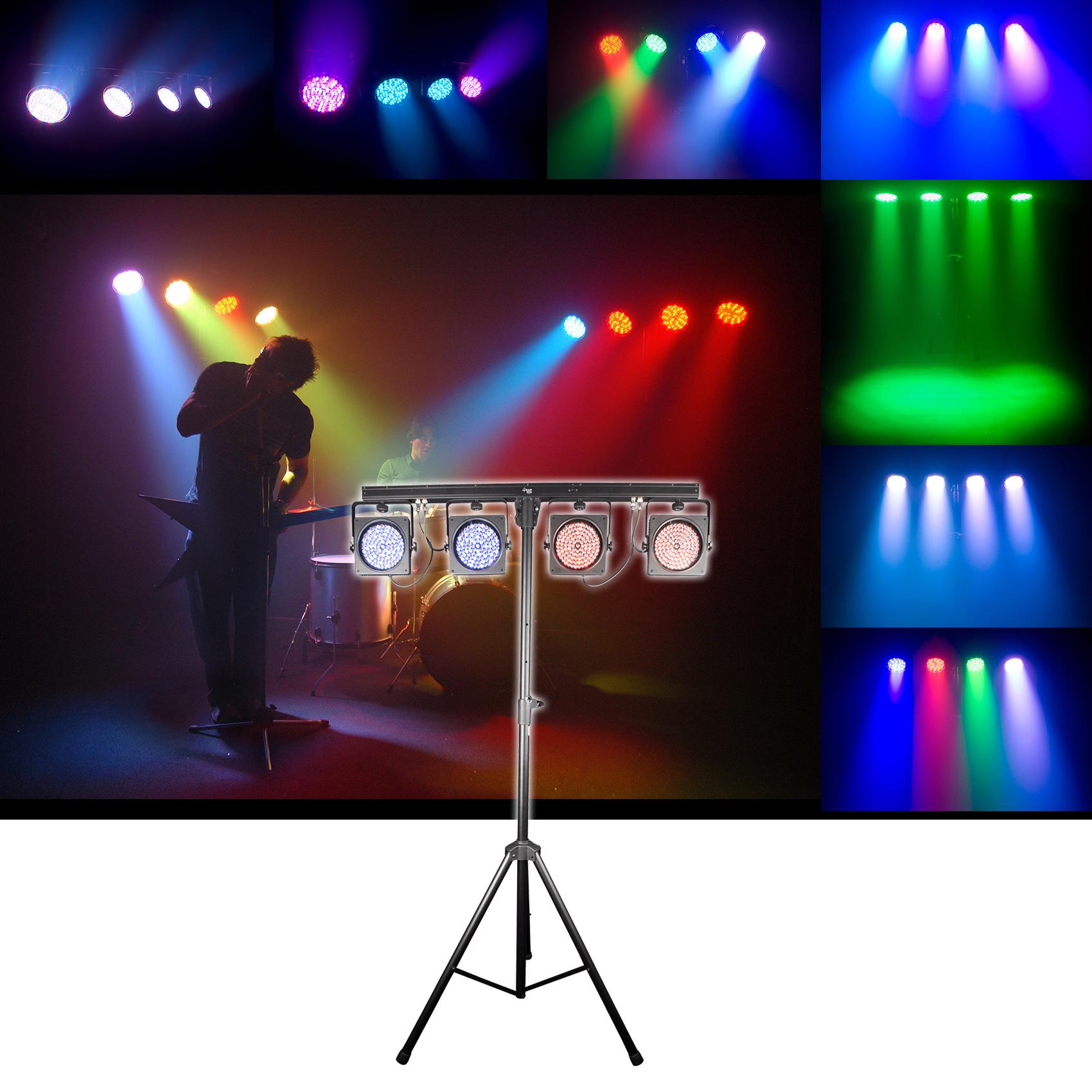 Chauvet 4BAR USB D-Fi Lighting Fixture+Tripod Stand+Footswitch+Bag+LED Fogger