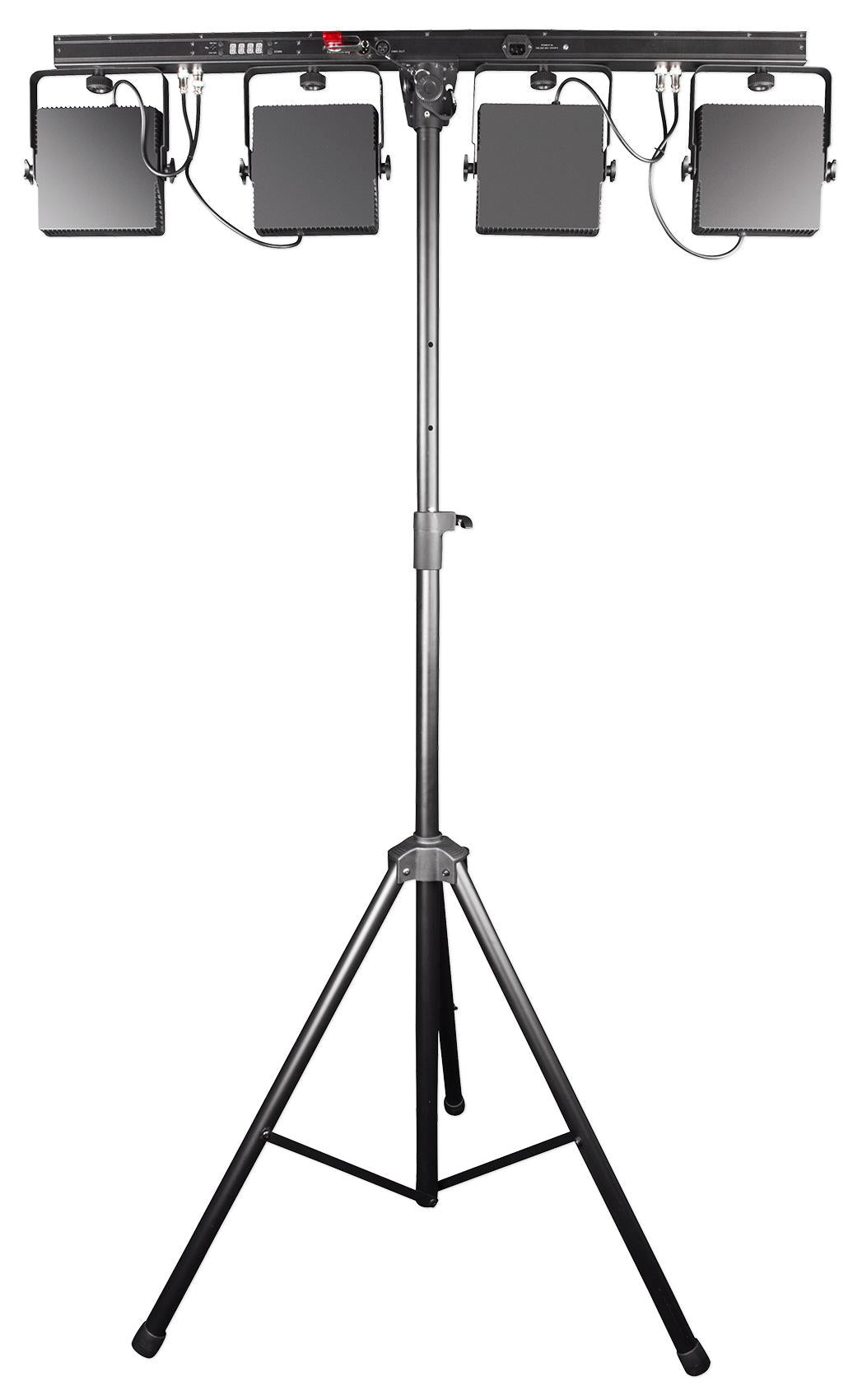 Chauvet 4BAR USB D-Fi Lighting Fixture+Tripod Stand+Footswitch+Bag+LED Fogger