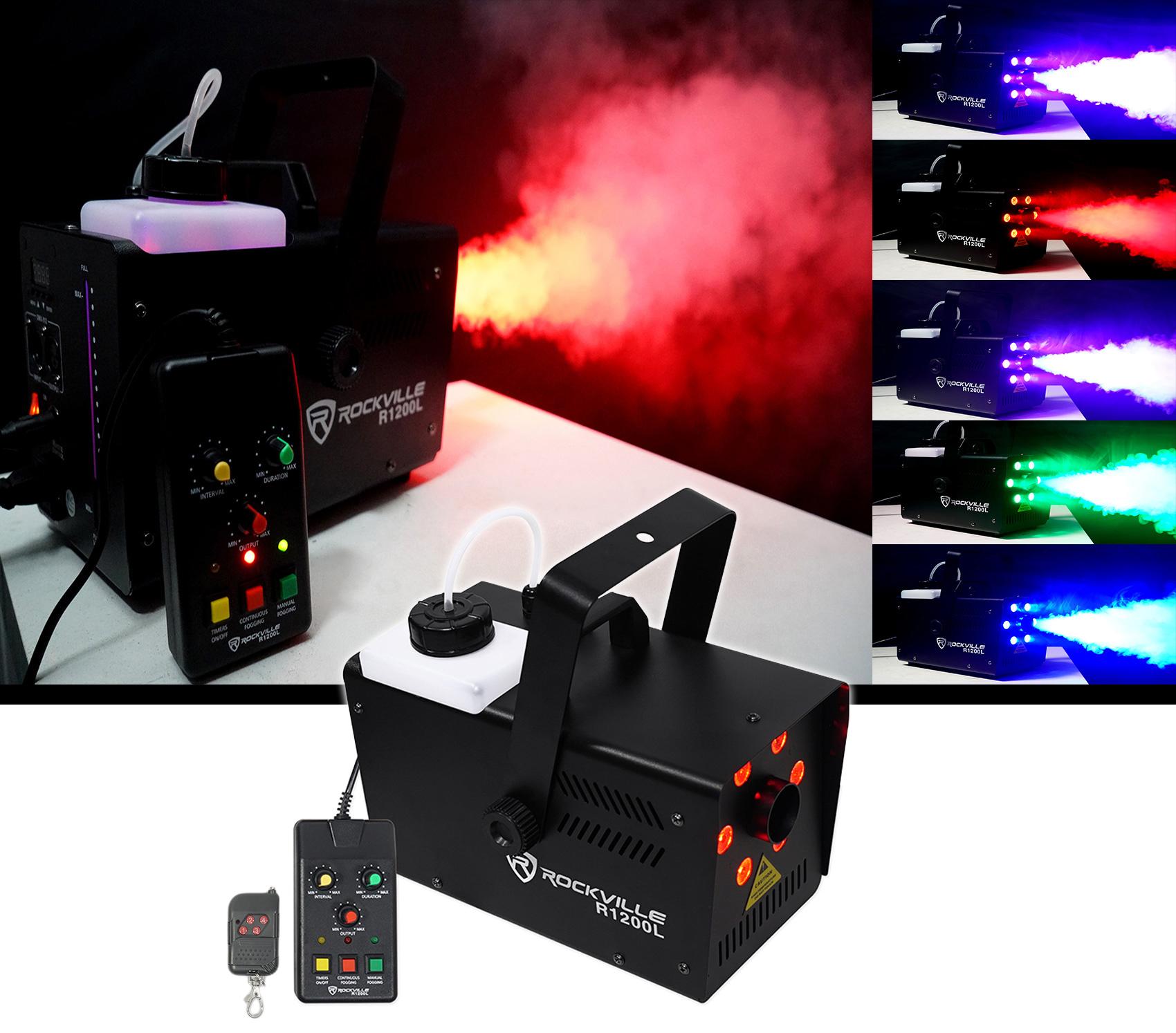 Chauvet 4BAR USB D-Fi Lighting Fixture+Tripod Stand+Footswitch+Bag+LED Fogger