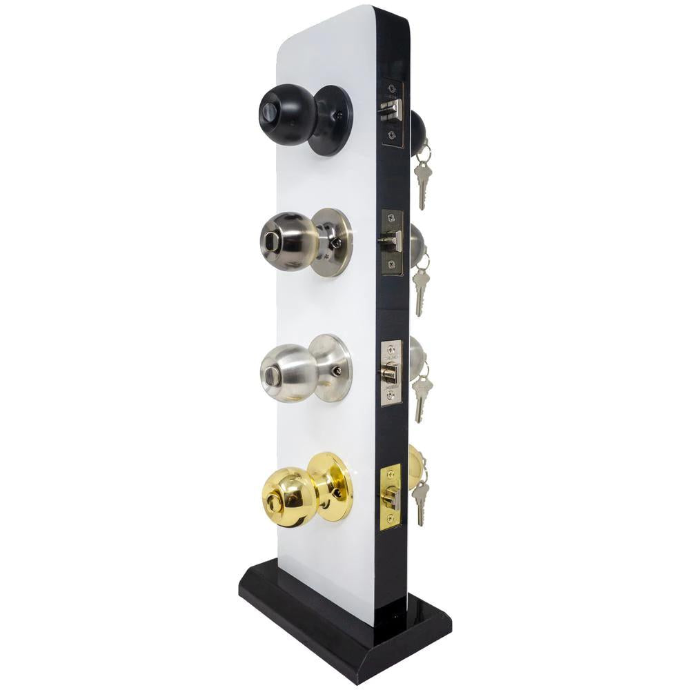 Steel Entry Door Knob Combo Lock Set with Deadbolt and Total 24 Keys, Keyed Alike (4-Pack)