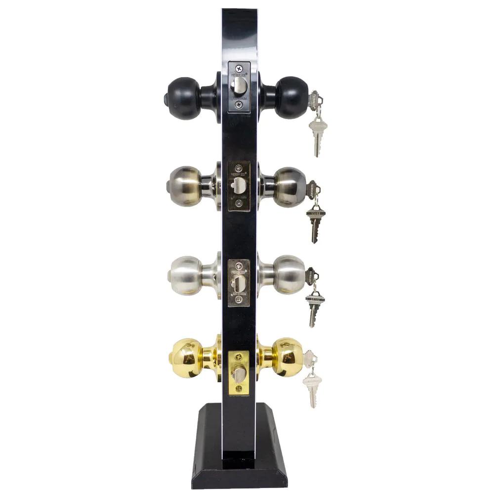 Steel Entry Door Knob Combo Lock Set with Deadbolt and Total 24 Keys, Keyed Alike (4-Pack)