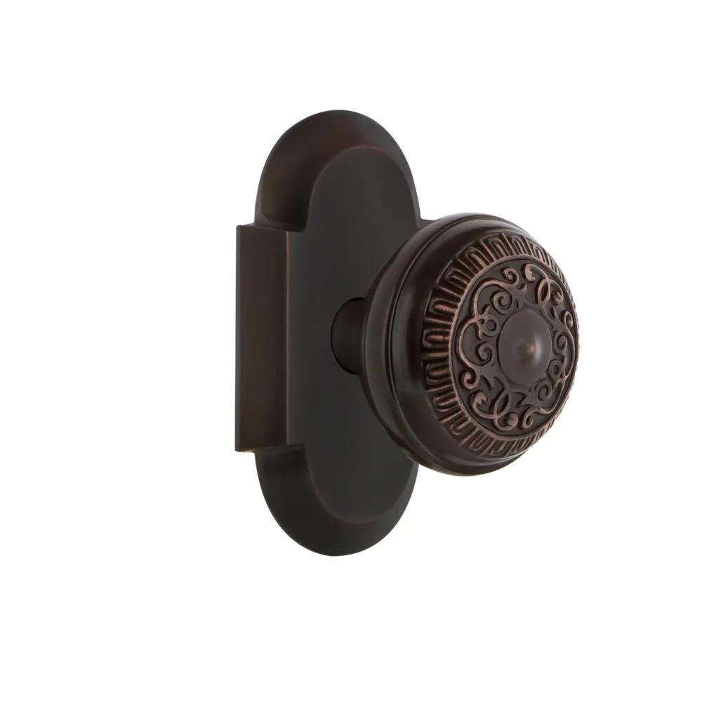 CottaPlate 2-3/8 in. Backset Timeless Bronze Privacy Bed/Bath Egg &amp; Dart Door Knob