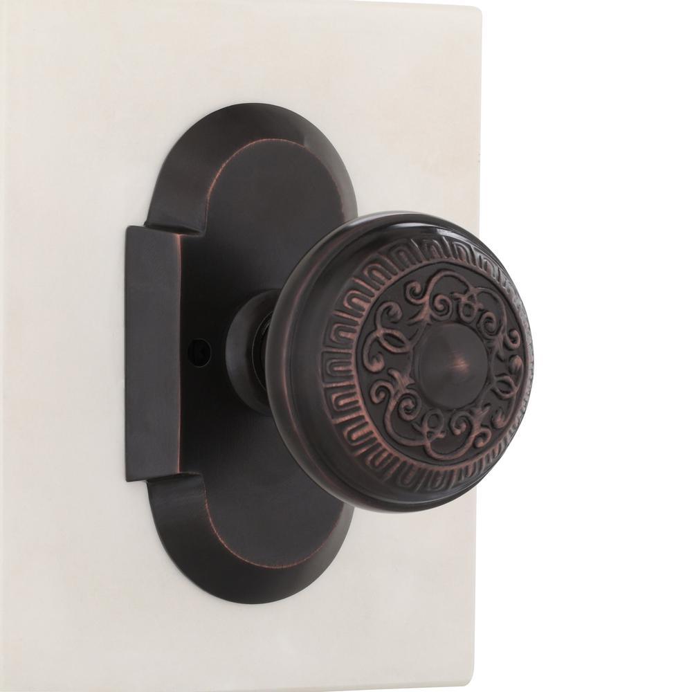 CottaPlate 2-3/8 in. Backset Timeless Bronze Privacy Bed/Bath Egg &amp; Dart Door Knob