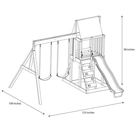 Sportspower North Wooden Swing Set