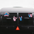 ZOSTLAND Cute Cartoon Car Air Vent Clip Decoration,Car Air Fresheners, Funny Car Vent Clip,Personalized Automotive Interior Decoration Accessories,Car Decor Gift for women,men (4pcs Stitch Love)