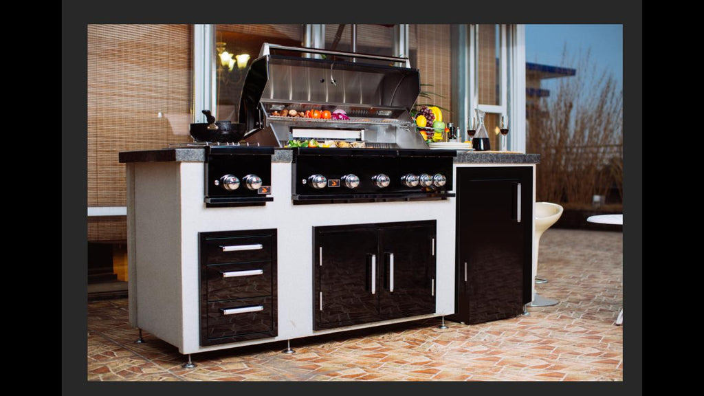 Black  Double Side Burner 24,000 BTUs