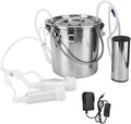 Electric MilMachine Kit,5L Portable  Steel Household High Configuration Double Head Electric MilMachine for Sheep Goat Cow(goat)