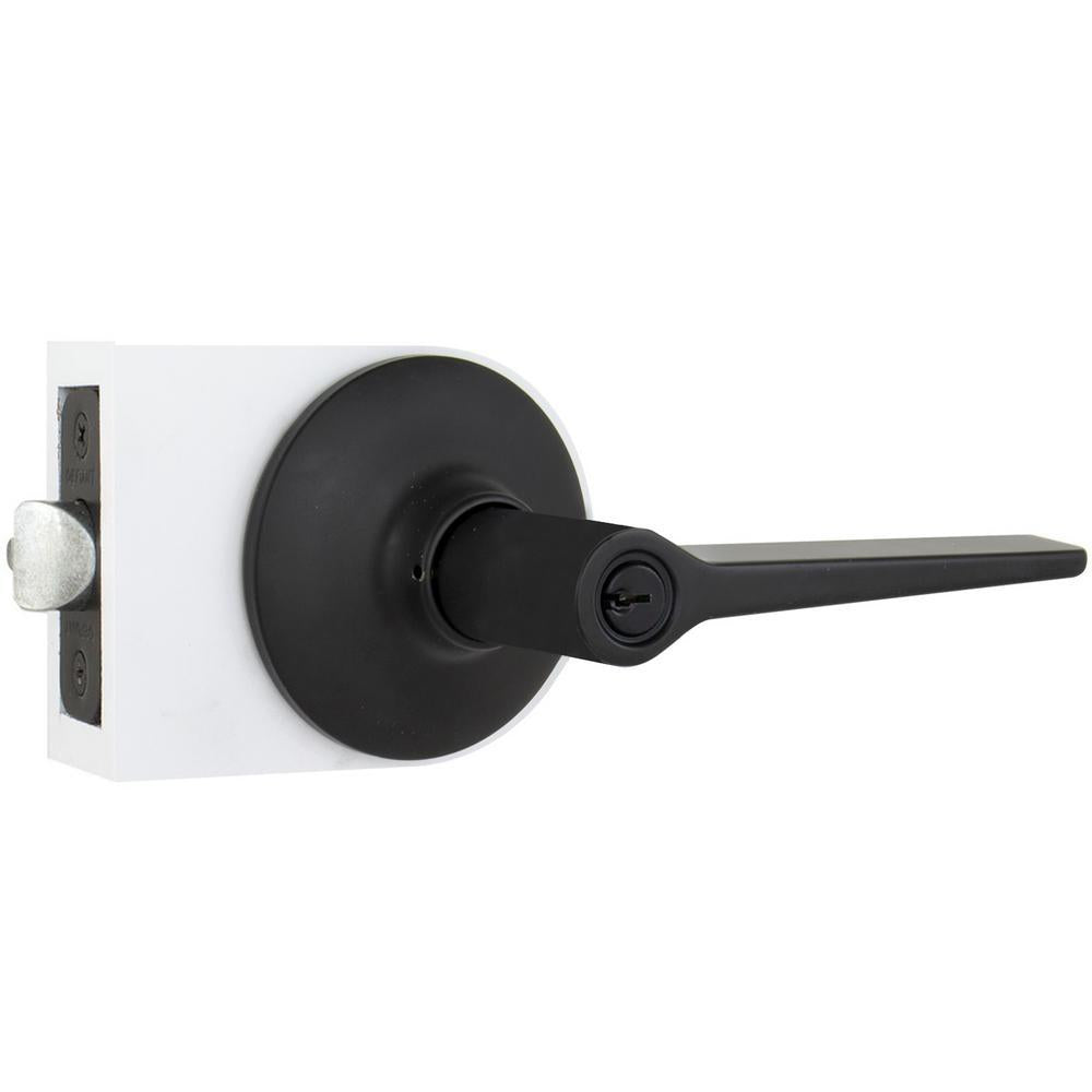 Freedom Matte Black Keyed Entry Door Lever