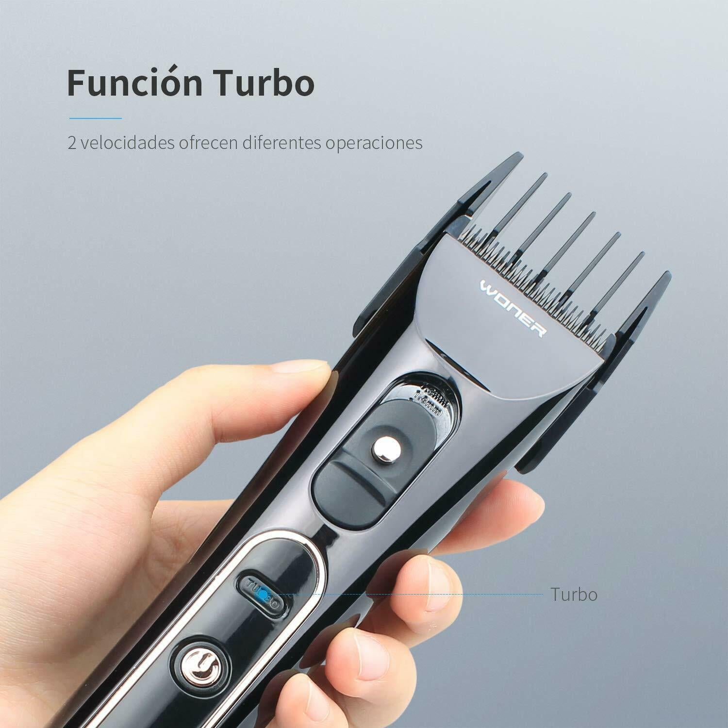 Woner Hc-817b Machine Hair Clippers Professional Mens Turbo 2 Speed LED