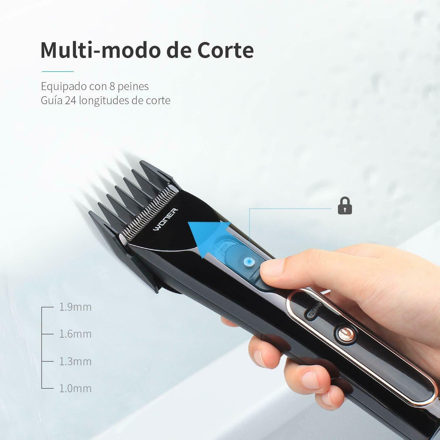 Woner Hc-817b Machine Hair Clippers Professional Mens Turbo 2 Speed LED