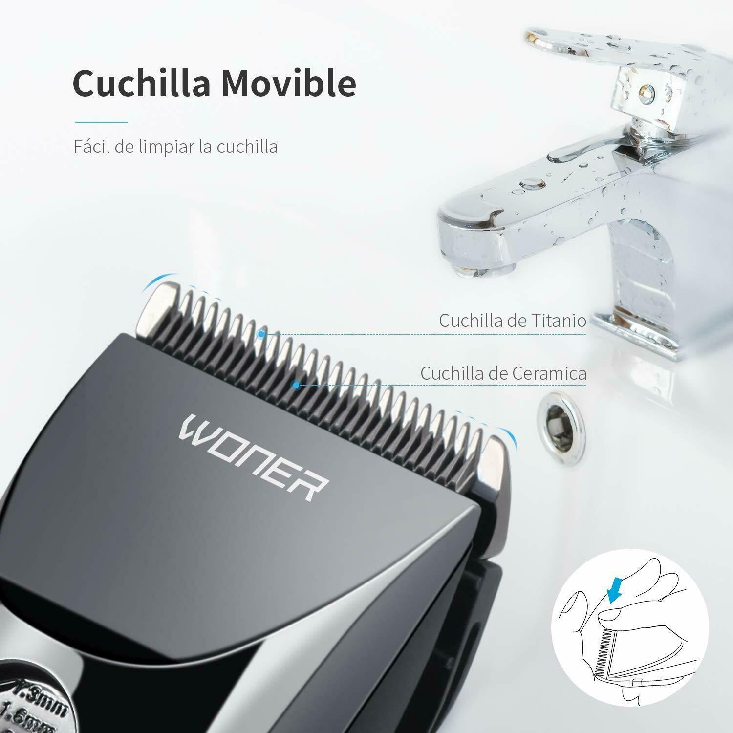 Woner Hc-817b Machine Hair Clippers Professional Mens Turbo 2 Speed LED