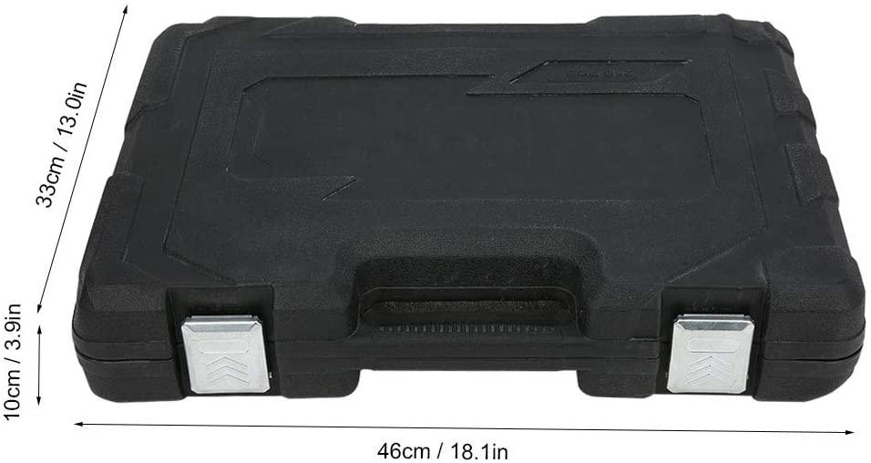215Pcs Ratchet Wrench Socket Set Tool Case Hand Tool Kits Set 1/4in 3/8in 1/2in Box LPD0005‑7